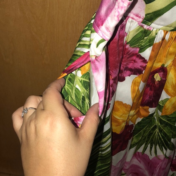 Tropical/floral skirt with pockets - Picture 6 of 8